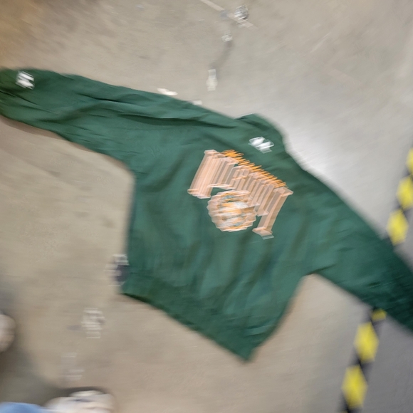 Vintage 90s Miami Hurricanes Football Logo Athletic Large Windbreaker Jacket - Picture 8 of 9